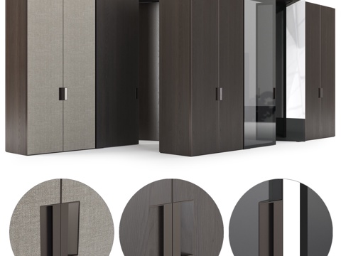 Modern Italian Minimalist Poliform Swing Door Wardrobe