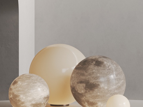 Modern Moon Lamp Combination Floor Lamp Table Lamp Spherical Lamp Glass Lamp Decorative Light