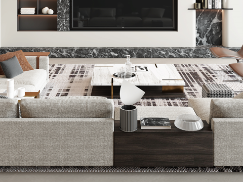 Modern sofa coffee table combination