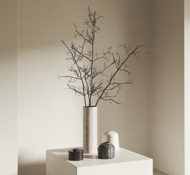 Quiet Style Ceramic Vase Dining Table Ornaments Entrance Ornaments Dried Branches Vase Ceramic Vase