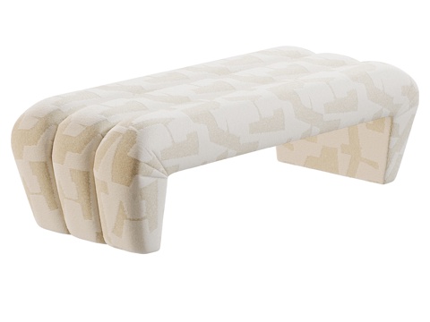 Cream Style Sofa Stool Bed End Stool Fabric Sofa Stool Fabric Bench Creative Bench Milk White