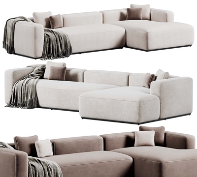 Fabric One-person Sofa Three-person Sofa Right-angle Sofa L-shaped Sofa Casual Sofa Living Room Sand