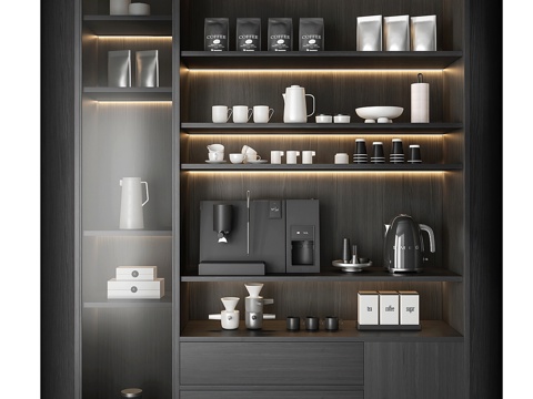 Modern Italian Coffee Shop Display Cabinet