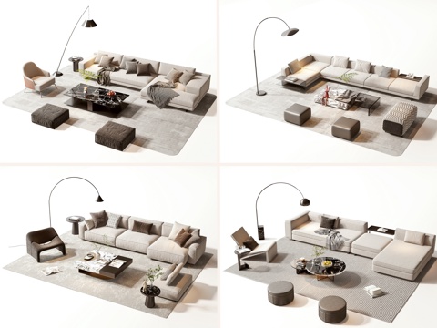 Modern sofa coffee table group