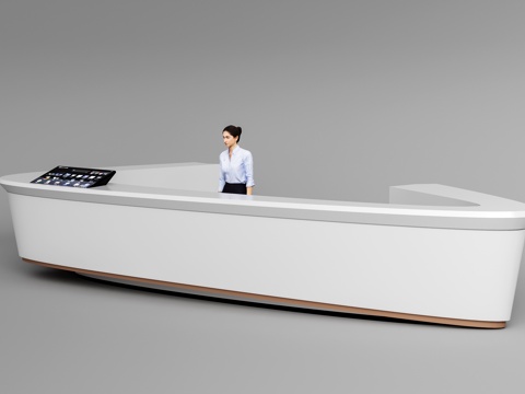 Modern company reception desk