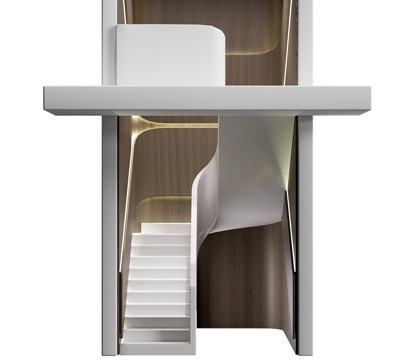 Modern Stairs Rotation Stairs Corner Stairs Arc Stairs Wooden Stairs Homestay Stairs Wine