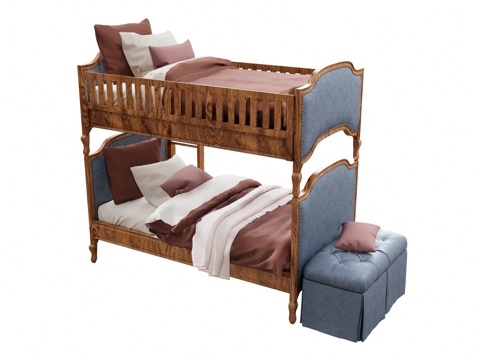 Log bunk dormitory bed