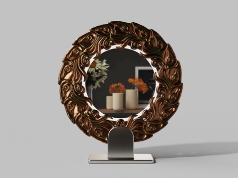 Modern Carved Makeup Mirror