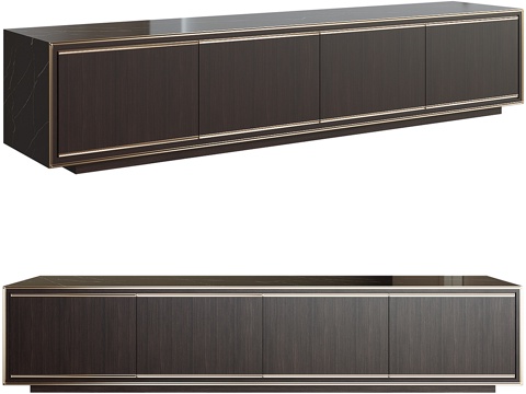 Italian Affordable Luxury Style Rick TV Cabinet