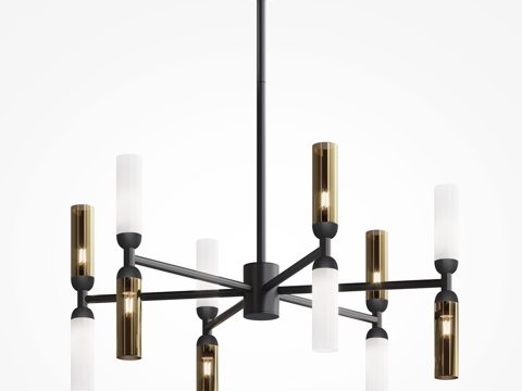 Modern multi-head chandelier