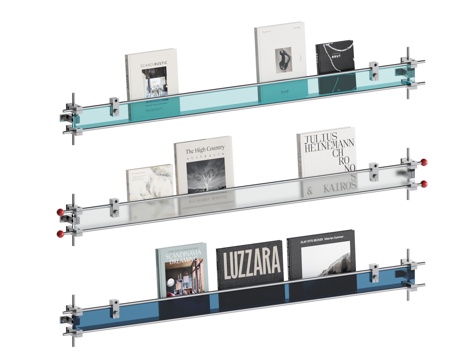 Optical Axis Bookshelf Magazine Rack Acrylic Storage Rack Wall Decorative Rack