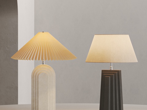 Mid-ancient style table lamp combination