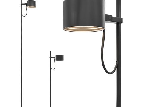 Modern Italian Metal Floor Lamp Post Lamp