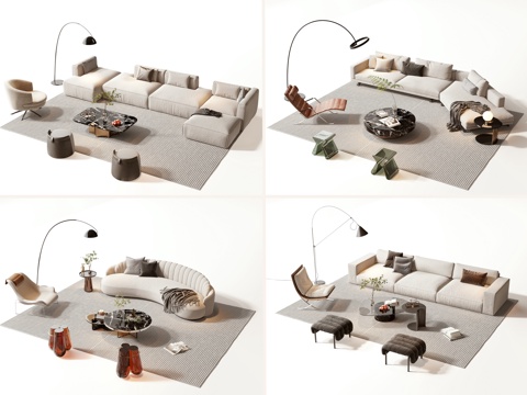 Modern sofa coffee table group