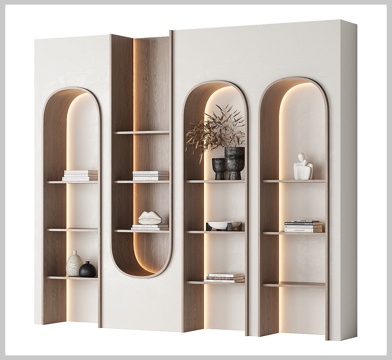 Affordable Luxury Style Bookcase Display Cabinet Decorative Cabinet Display Cabinet Display Cabinet Decoration Decoration Decoration Book Pendulum