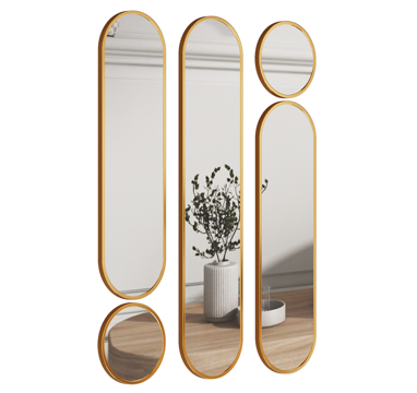 Mirror combination entrance mirror hall mirror decorative mirror full-length mirror floor mirror