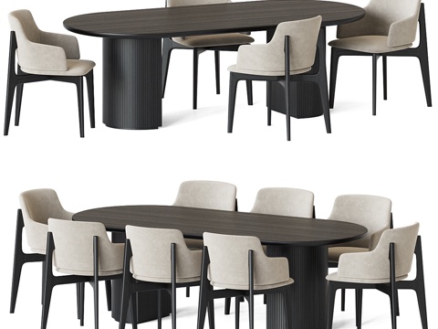 Modern Dining Table and Chair Combination