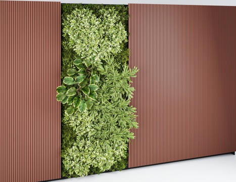 Green plant wall plant flower grille