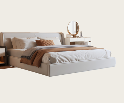 Modern Italian Double Bed Bedroom Dresser Cloth Bed