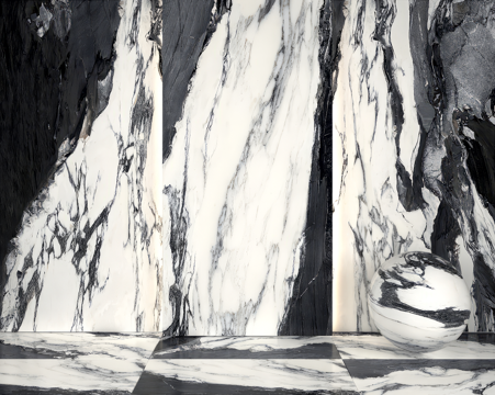 Modern Marble Black and White Marble Luxury Stone Rock Slab