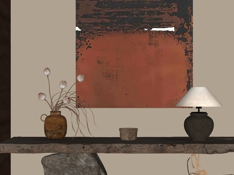 Mid-century Style Decorative Painting