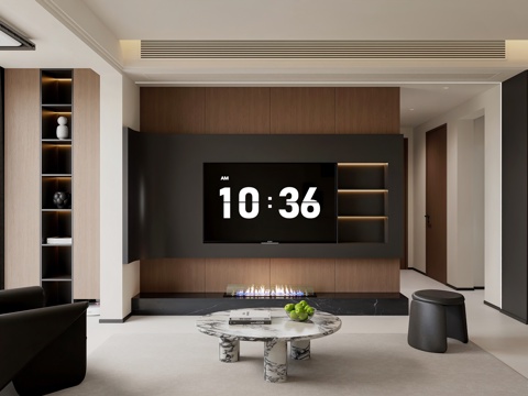 Modern Living Room TV Wall TV Cabinet Modern Guest Dining Room Italian Living Room Dark Style