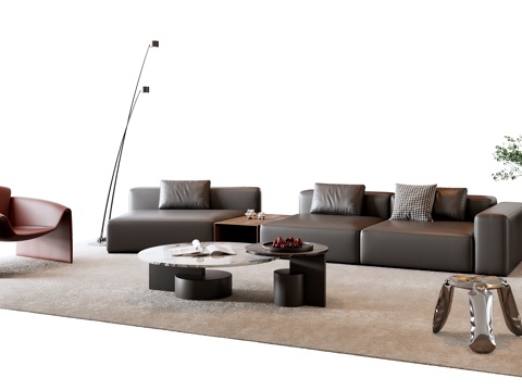 Italian Sofa Coffee Table Combination