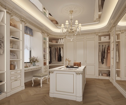 French Villa Cloakroom