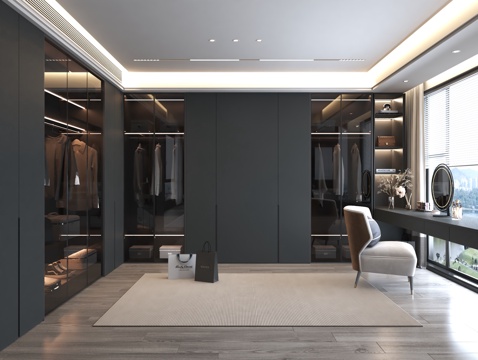 Modern minimalist cloakroom