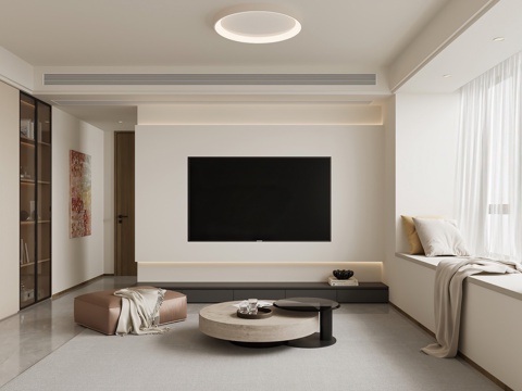 Modern Living Room TV Cabinet Ceiling Light Modern Living&Dining Room Simple TV Wall Coffee Table