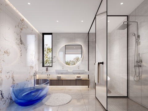 Modern villa bathroom