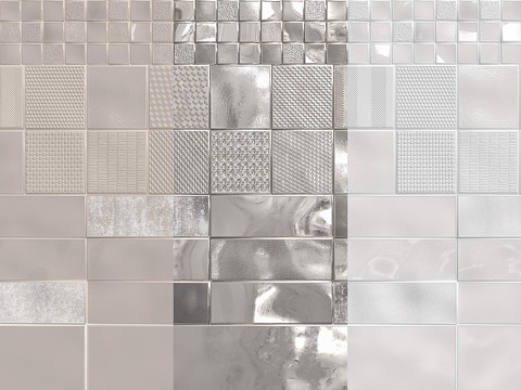 Metal Mosaic Wall Metal Brick Wall Creative Brick Wall