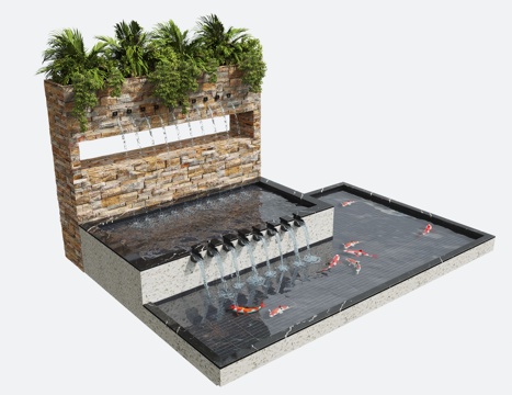 Modern Waterscape Courtyard Waterscape Water Bowl Water Fish Pond