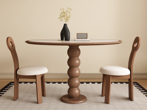 Round Dining Table and Chair