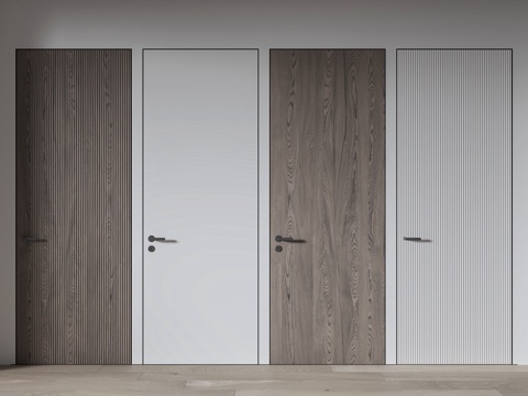 Modern Minimalist Door Open Top Door Single Door Bedroom Door Invisible Door Wooden Door