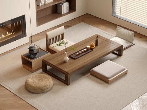 New Chinese Tea Table and Chair Futon Stepping Rice Cushion