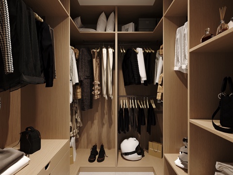 Modern minimalist cloakroom