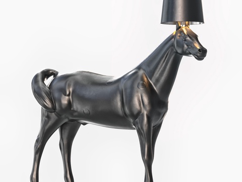 Moooi Large Floor Lamp Nordic Creative Horse Ornaments Glass Steel Horse Shape Sculpture