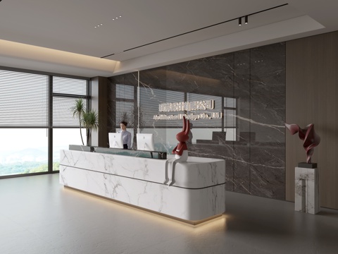 Modern Company Front Desk Reception Area Bar Desk Reception Desk Company Front Desk Background