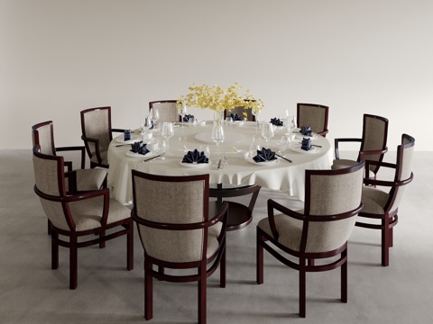 Dining Table and Chair Living&Dining Room Tea Table and Chair Dining Table and Chair Wine Table and Chair Table and Chair Combination Round Wine Table