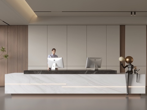 Modern Company Front Desk Reception Area Bar Desk Reception Desk Company Front Desk Background