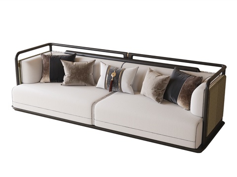 New Chinese-style double sofa