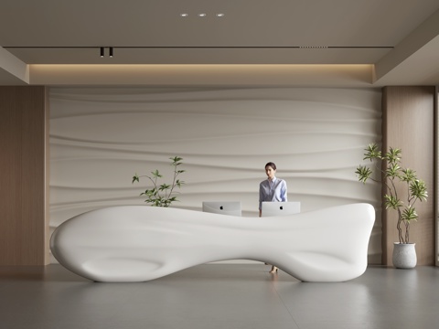 Modern Company Front Desk Reception Area Bar Desk Reception Desk Company Front Desk Background