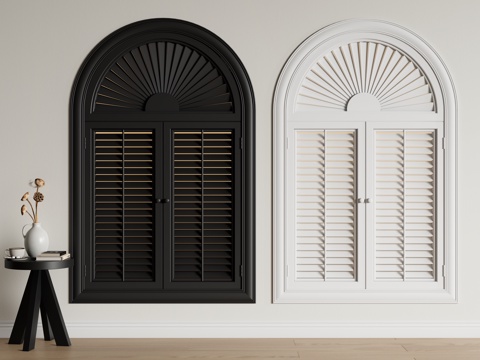 French blinds Middle casement arched blinds