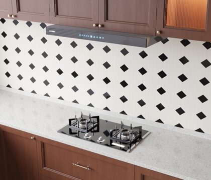 Modern kitchen gas stove range hood