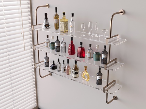 Metal Wall Mounted Wine Rack Acrylic Wine Rack Wine Wine Bottle Wine Glass