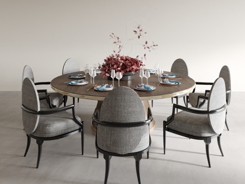 Dining Table and Chair Living&Dining Room Tea Table and Chair Dining Table and Chair Wine Table and Chair Table and Chair Combination Round Wine Table