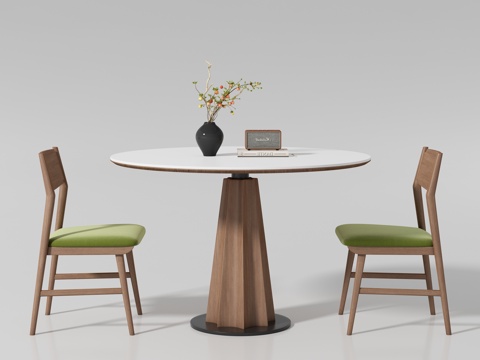 round dining table and chair