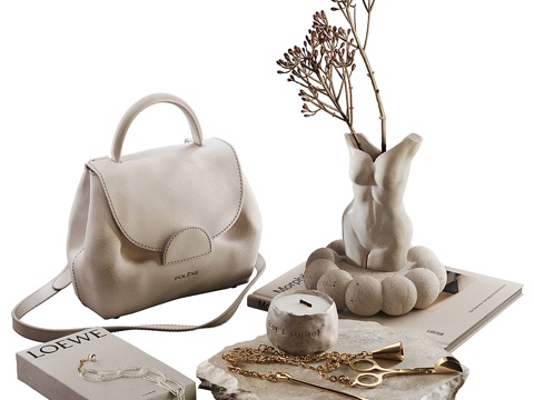 Beige decoration with bag