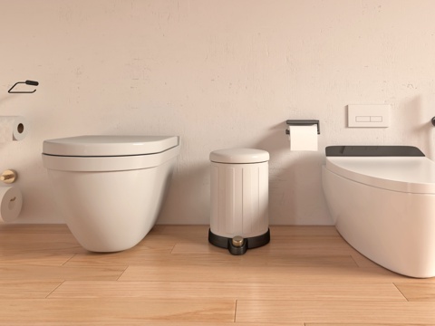 Modern Toilet Toilet Toilet Trash Bin